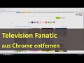 Television fanatic aus chrome entfernen