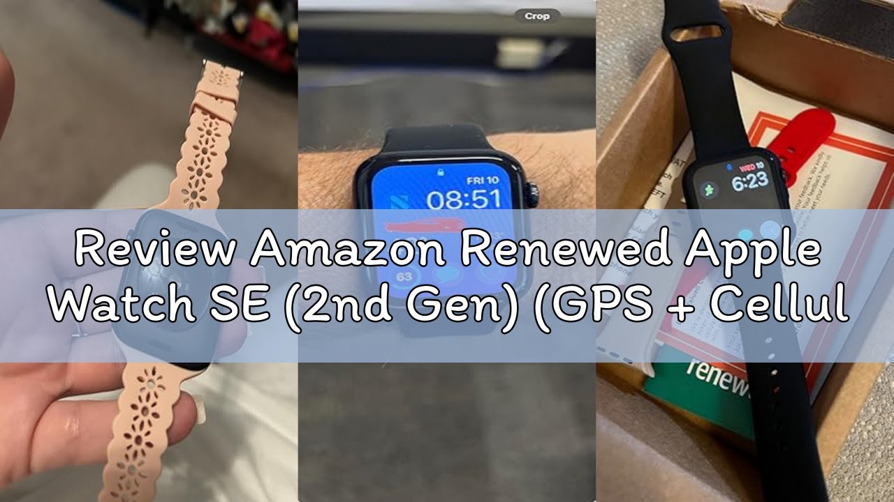 Review Amazon Renewed Apple Watch SE (2nd Gen) (GPS + Cellular, 44mm) - Midnight Aluminum Case with