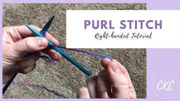 How to Knit // The Purl Stitch for Kids // Right-handed Tutorial