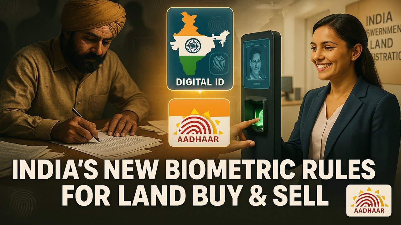India Makes Biometric Mandatory for Land Sales | Major Rule Change from July 2025