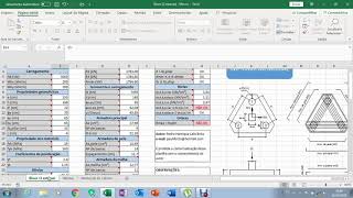 Planilha para cálculo de blocos de fundação com 3 estacas