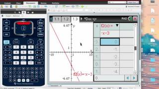 Graphing Functions and Creating a Table on TI nspire