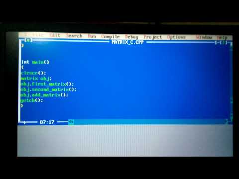 Addition of two matrix using c++ in turbo++