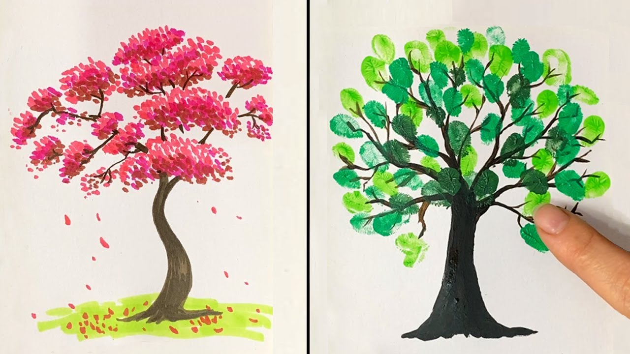 12 Top Tips for Drawing Trees || Painting hacks for BEGINNERS || easy art tips || cool art ideas