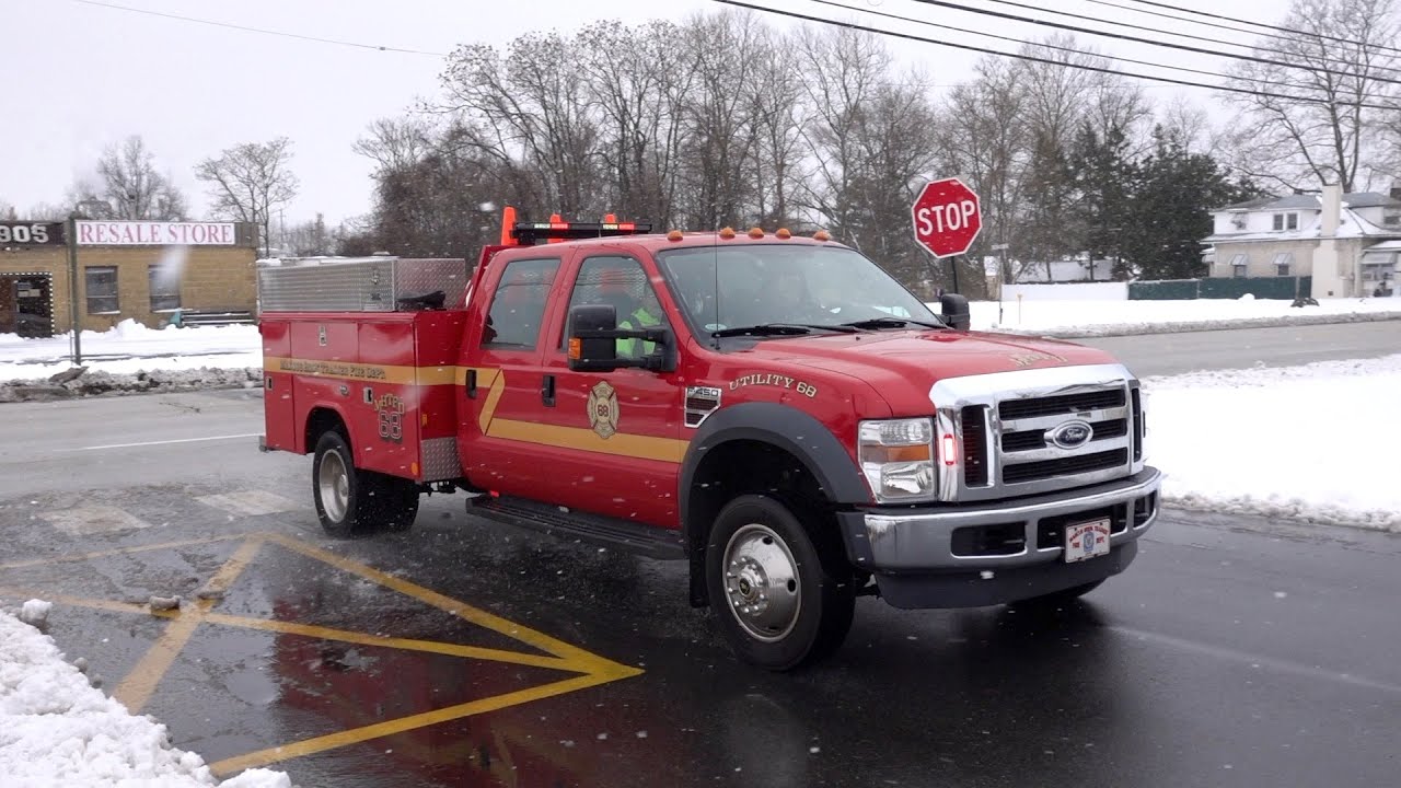 Marcus Hook Trainer Fire Department Utility 68 Responding - YouTube