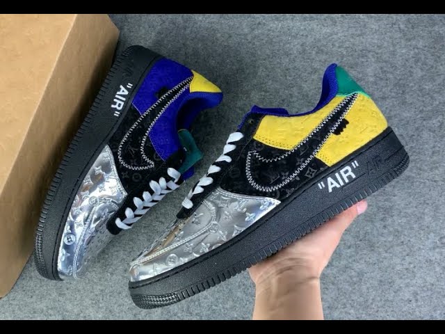 $20,000 Louis Vuitton Nike Air Force 1 Silver Toe By Virgil Abloh FIRST  LOOK 