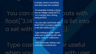 What is Type Casting in Python? Explained in Seconds! #ai #deeplearning #futuretech #machinelearning