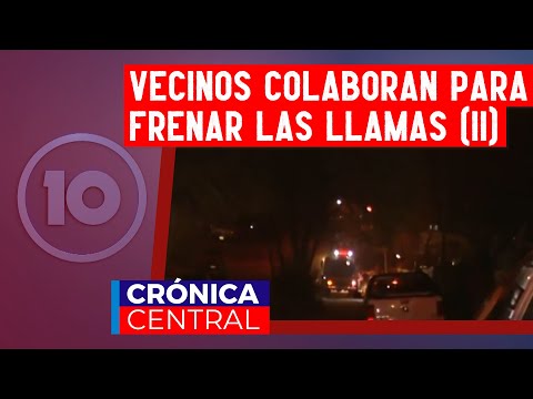 Vecinos de Carlos Paz colaboran para frenar las llamas (II)