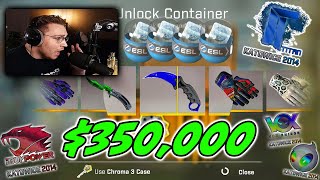 THE MOST EXPENSIVE CS:GO ITEMS EVER UNBOXED!! CS:GO CASE OPENING (OVER $350,000 UNBOXED)