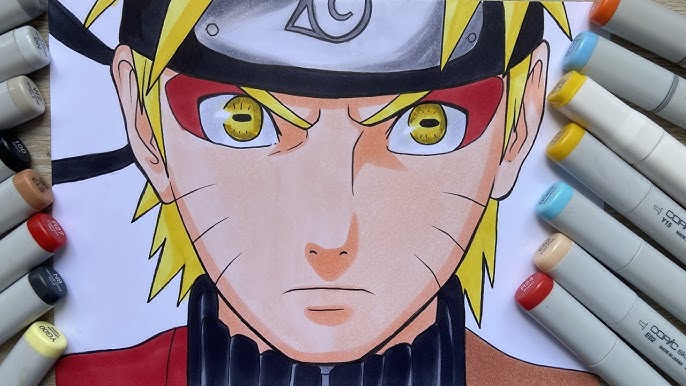 Como Desenhar o Sétimo Hokage - Naruto Uzumaki - Passo a Passo 