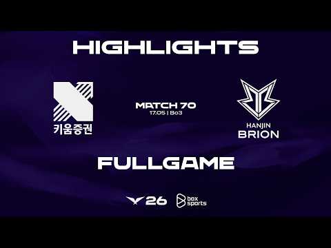FULL HIGHLIGHTS KRX vs BRO | MATCH 70 | 2026 LCK | 05.17.2026