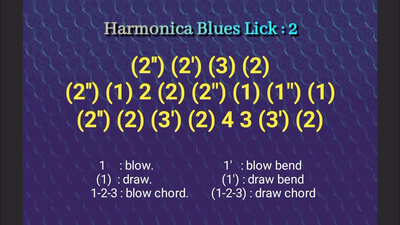 harmonica blues lick [2] with tablatures YouTube