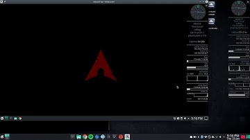 Lightweight Arch+KDE on old laptop. Headless control via x2go after waking up this granny (wol).