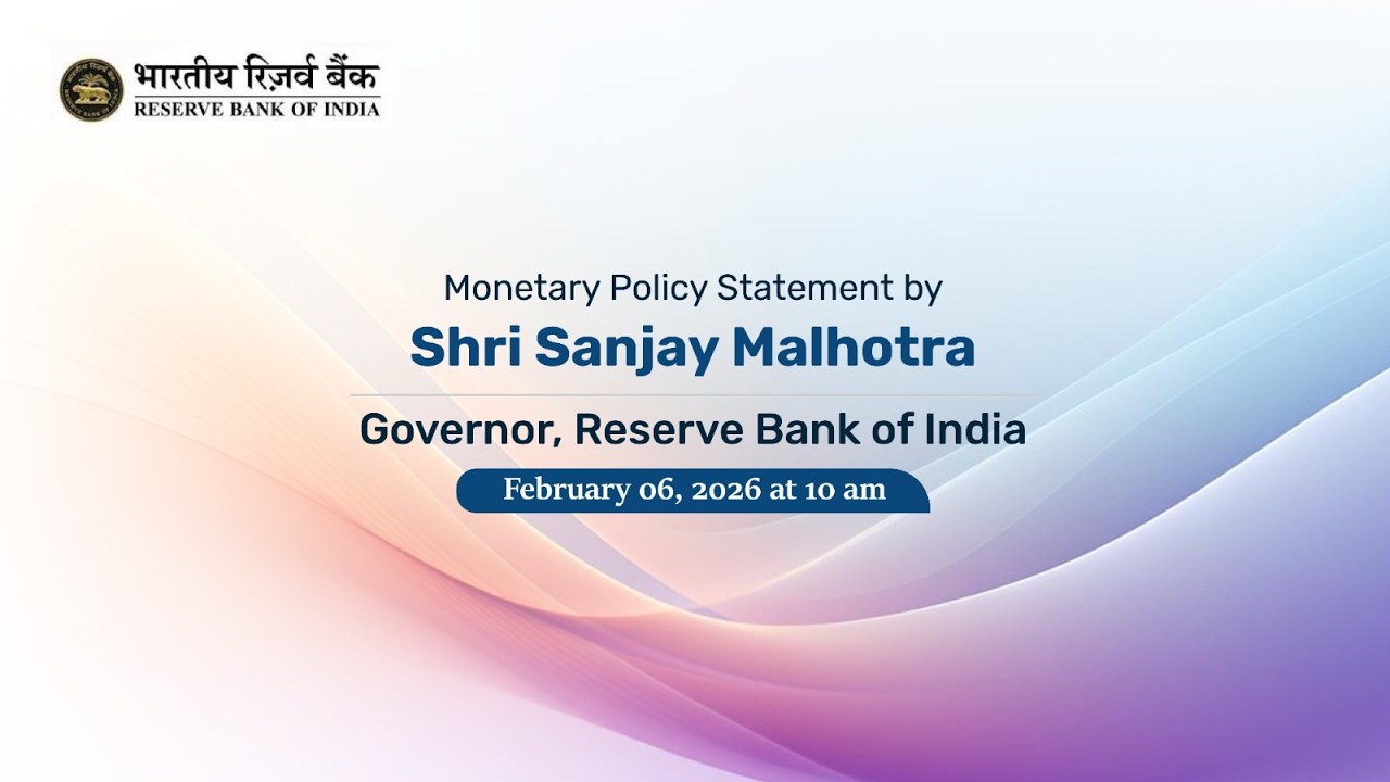 Monetary Policy Statement by Shri Sanjay Malhotra, RBI Governor- February 6, 2026