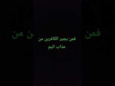 فمن يجير الكافرين من عذاب اليم فارس عباد أواخر سورة الملك