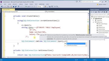 Connect SQLite from C# (Code) | SQLite