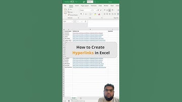 Create Hyperlink in Excel #excel #excelshortcuts #exceltips