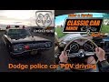 Driving an original 1965 Dodge police car | Siren howling | POV | Classic Car Ranch