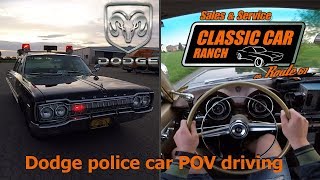 Driving an original 1965 Dodge police car | Siren howling | POV | Classic Car Ranch