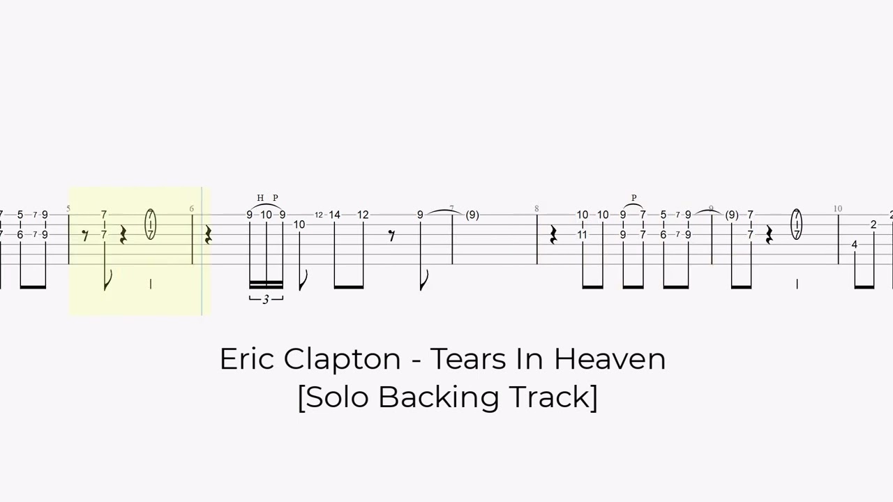 Tears in Heaven Tab by Eric Clapton (Guitar Pro) - Guitars, Bass &  Backing Track