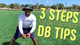 3 Steps to A Great Kick Slide in Press Coverage | DB Tip Clips