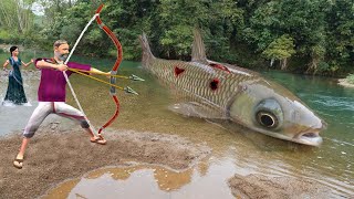 विशाल मछली मछली पकड़ना Giant Fish Primitive Fishing Comedy Video