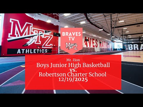 12/19/2025 Boys Junior High Basketball vs. Robertson Charter School