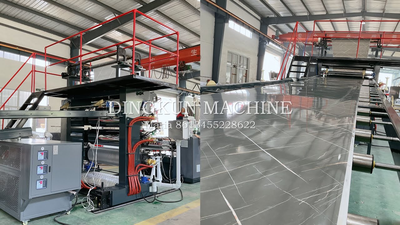 PVC MARBLE SHEET EXTRUSION LINE PVC MARBLE SHEET PRODUCTION MACHINE ARTIFICAL MARBLE TV WALL MACHINE