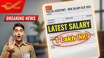 GDS से Postal Assistant बनने के बाद Latest Salary Slip 2025, Shocked Gross Pay 1 लाख 😮🔥, 8th Pay CPC