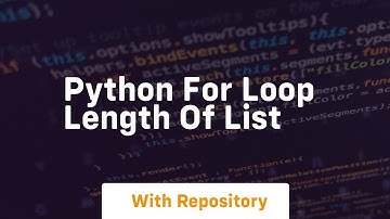 python for loop length of list