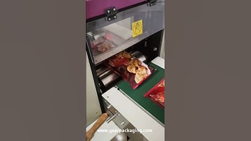 Bread cake tray pillow type flow bag wrapping sealing packing machine HFFS testing video