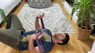 Resistance Bands - Chest press on floor