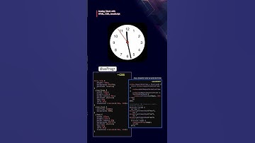 Create Analog Clock using HTML CSS and JavaScript #coding #smartphone #uidesign