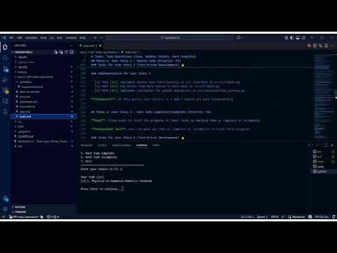 Phase I: Todo In-Memory Python Console App