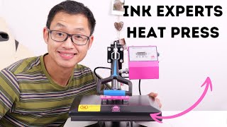 Ink Experts Heat Press unboxing and review with a test pressing of the 30 x 23 cm swing away machine