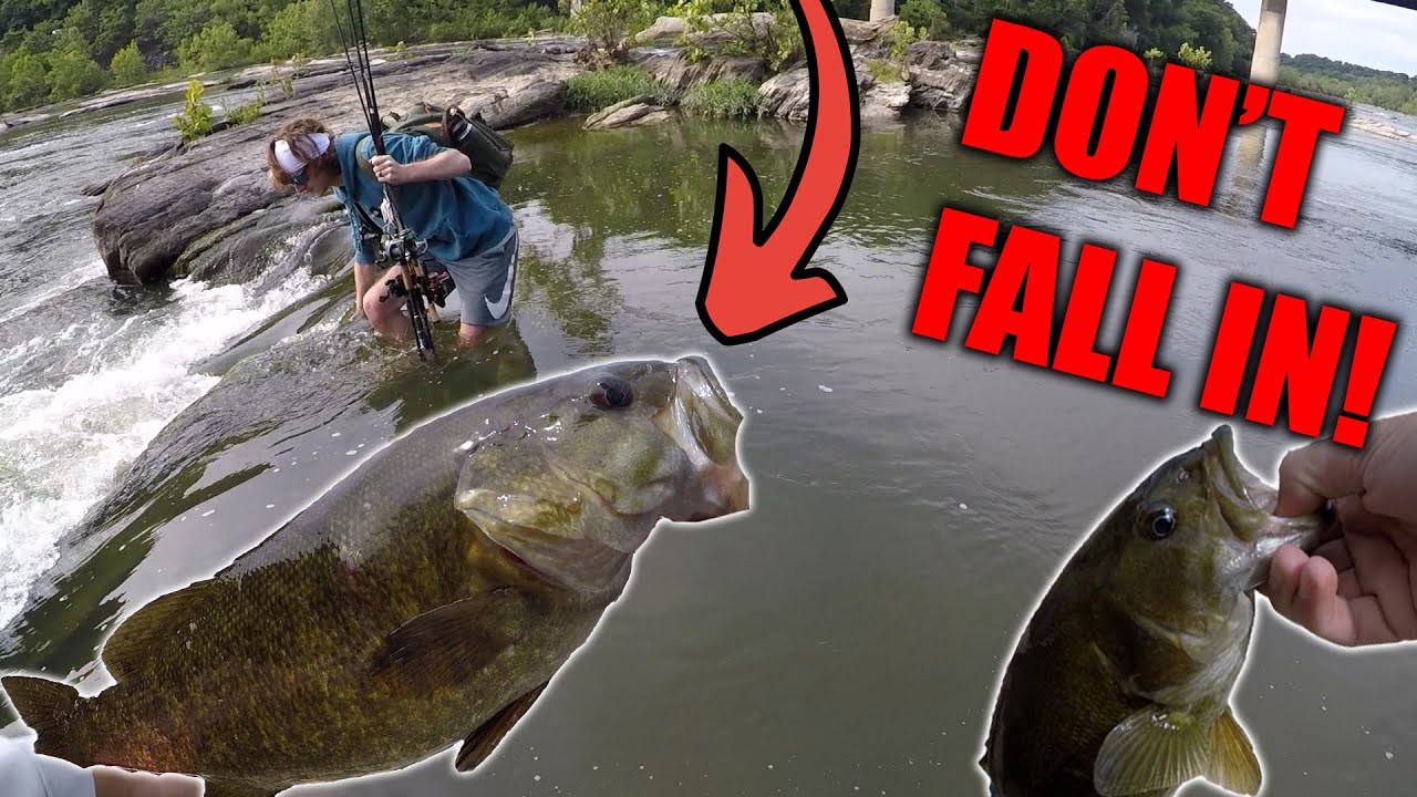 Fishing DANGEROUS River! (Smallmouth Bass Fishing) YouTube