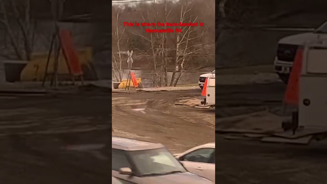 This is where the train derailed in Harmarville PA