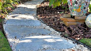 How to Make a NATURAL #STEPPINGSTONE PATH with Concrete/Garden Project by Marcie Ziv 27,283 views 2 years ago 9 minutes, 24 seconds