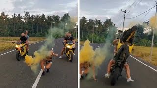 Hilarious Motorbike Fail During Race