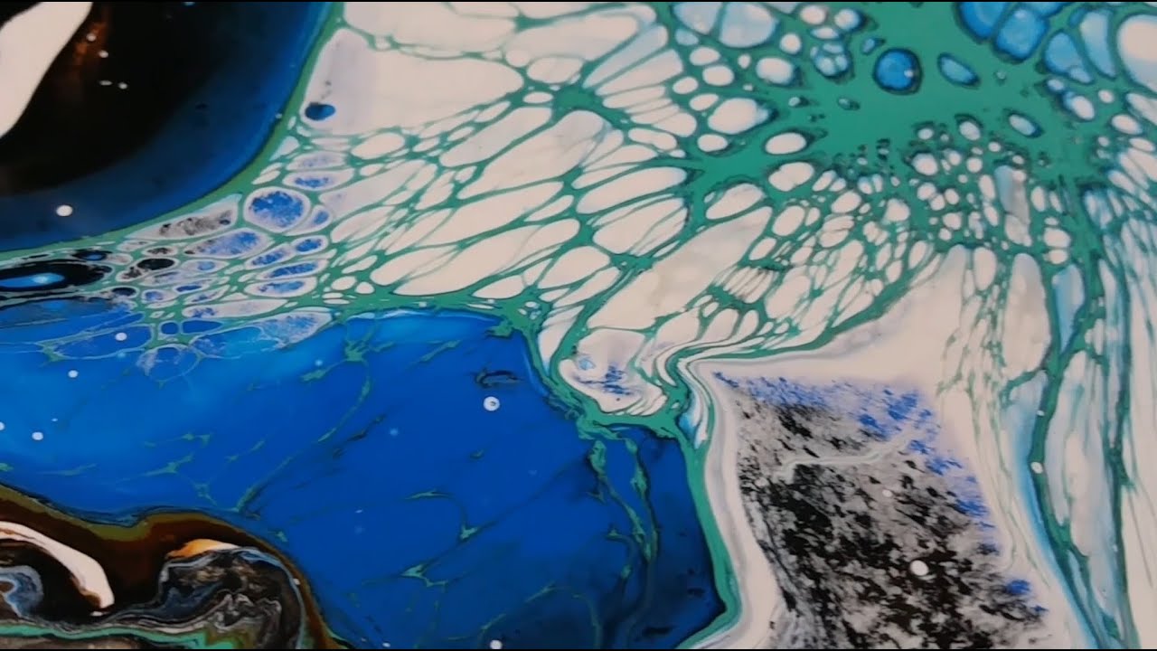 180 Bloom technique - Acrylic pour painting - Dutch Pour - Fluid ...