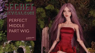 Perfect middle part doll's wig- How to make doll's wig? 😎 SECRET REVEALED!!! 🌟💥🌟