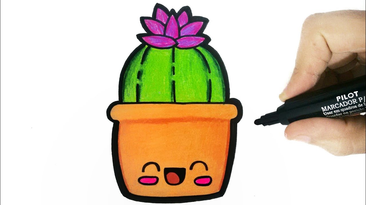 How To Draw A Cute Cactus For Beginners : This application is made for ...