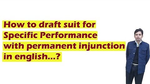 How to draft suit for specific performance with permanent injunction | Atiq Usman Official #drafting