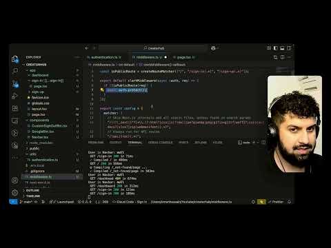🎬 13. Secure Routes with Clerk Middleware in Next.js 15 App Router