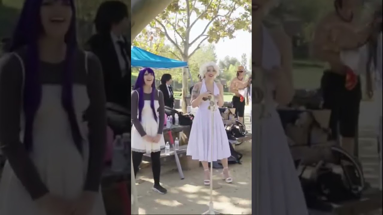 My bts video filming the Dandandan video with @TheAnimeMen Check out my onion wig in action 🧅 ❤️