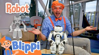 blippi meets hans the robot learning robots for kids educational videos for kids