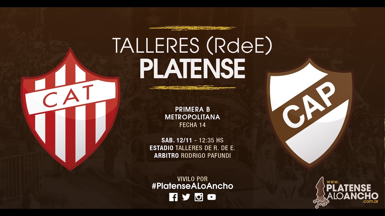 Talleres (R.E.) - Platense | TRANSMISIÓN EN VIVO | Fecha 14 | Campeonato 2016/2017 vivo y85