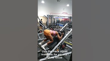 Hack squat machine 2 ways- glute and quad focus #glutes #quads