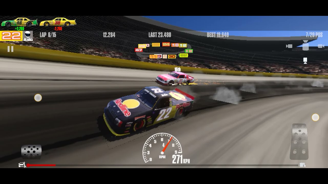 Stock cars Racing | Pitbull | Southern 600 Lap 15 | Ladder 