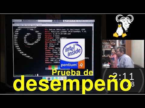 Debian GNU/Linux en un Pentium 4 - Prueba de desempeño